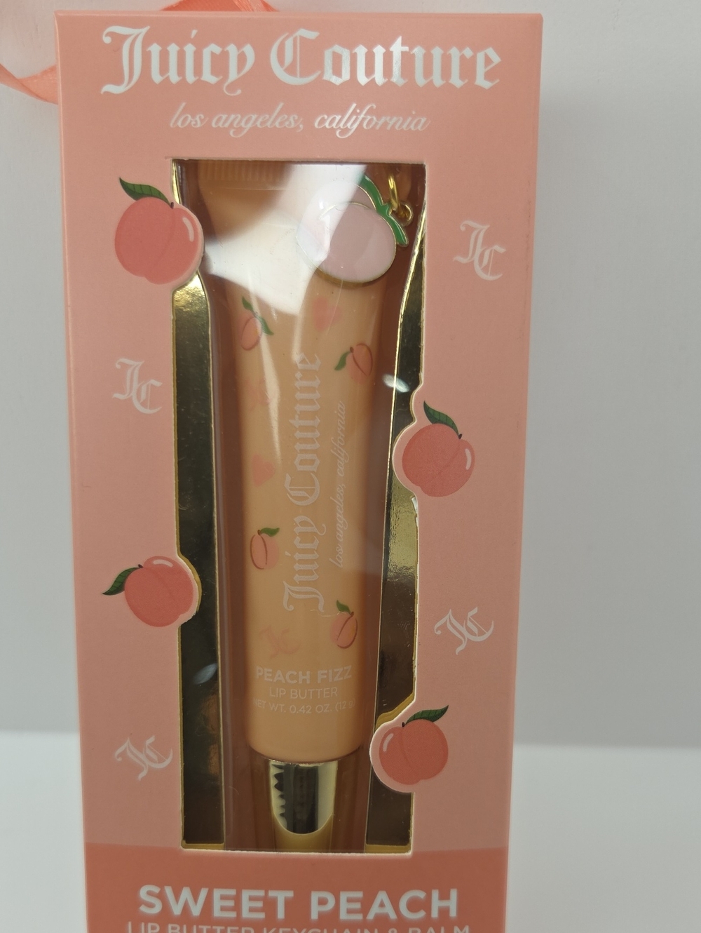 🍑▪️Juicy Couture▪️ Sweet Peach Lip Butter Keychain & Balm - Peach - Picture 4 of 4